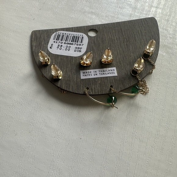 Anthropologie Birthstone Earrings Multi Pack May Green Zodiac Set BNWT - Picture 5 of 6